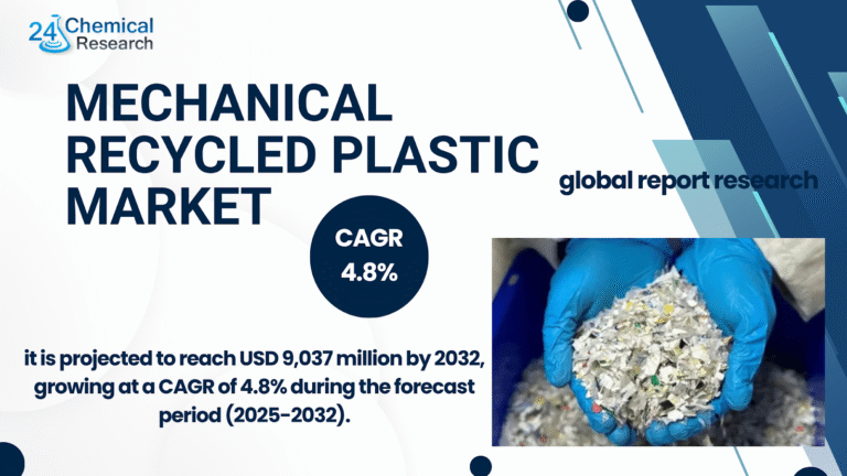 Mechanical Recycled Plastic Market to Reach USD 9,037 million by 2032, Growing at a 4.8 % CAGR from USD 6,829 million in 2024